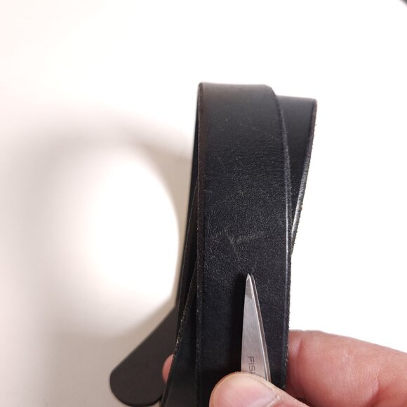 Fossil Black Leather Belt Womens Size Large 1" Wide Roller Buckle Classic - Picture 15 of 16